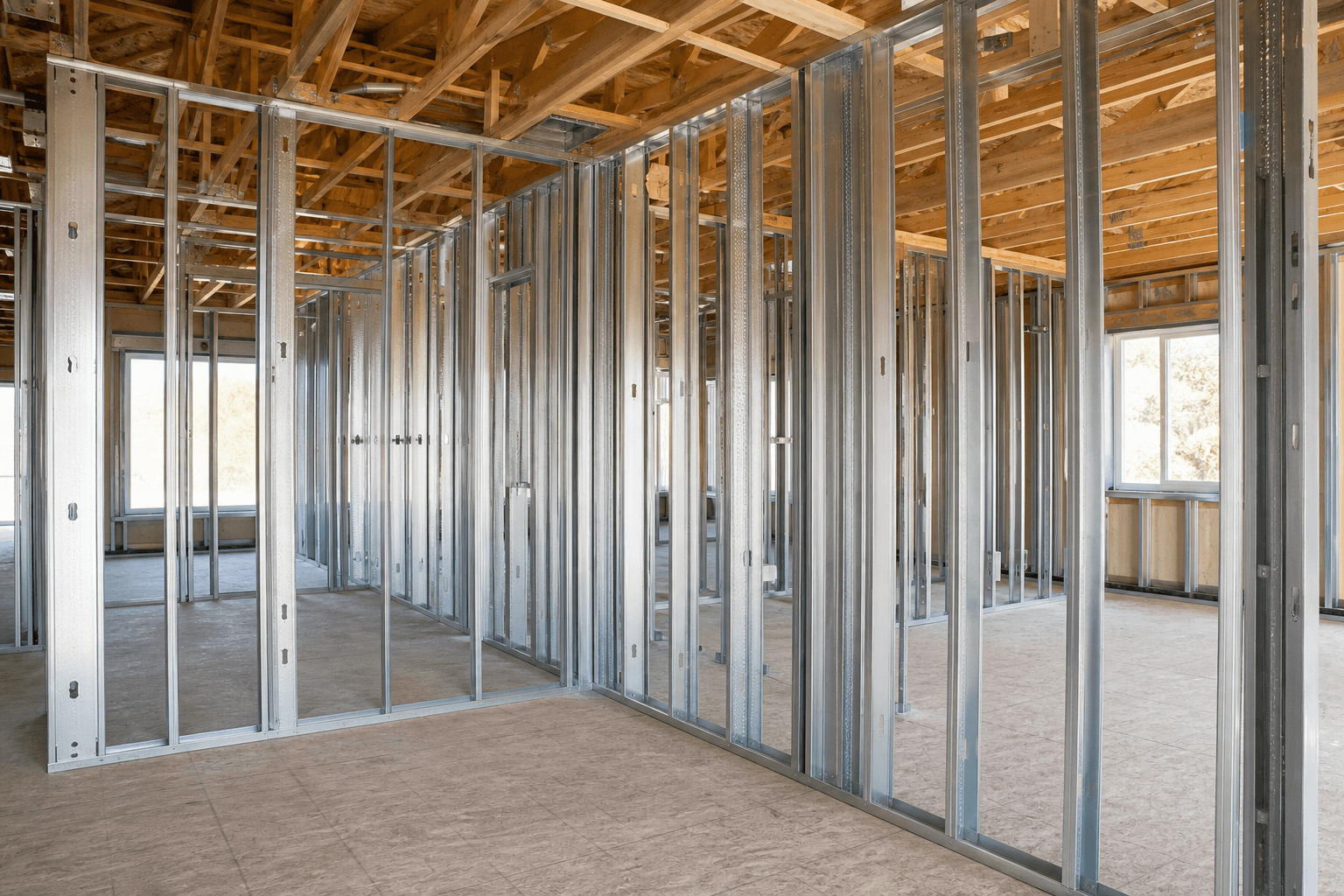 Metal stud framing — Framing project by Noxus Corporation